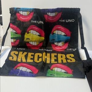 Skechers Black Backpack with Colorful Graphic Design